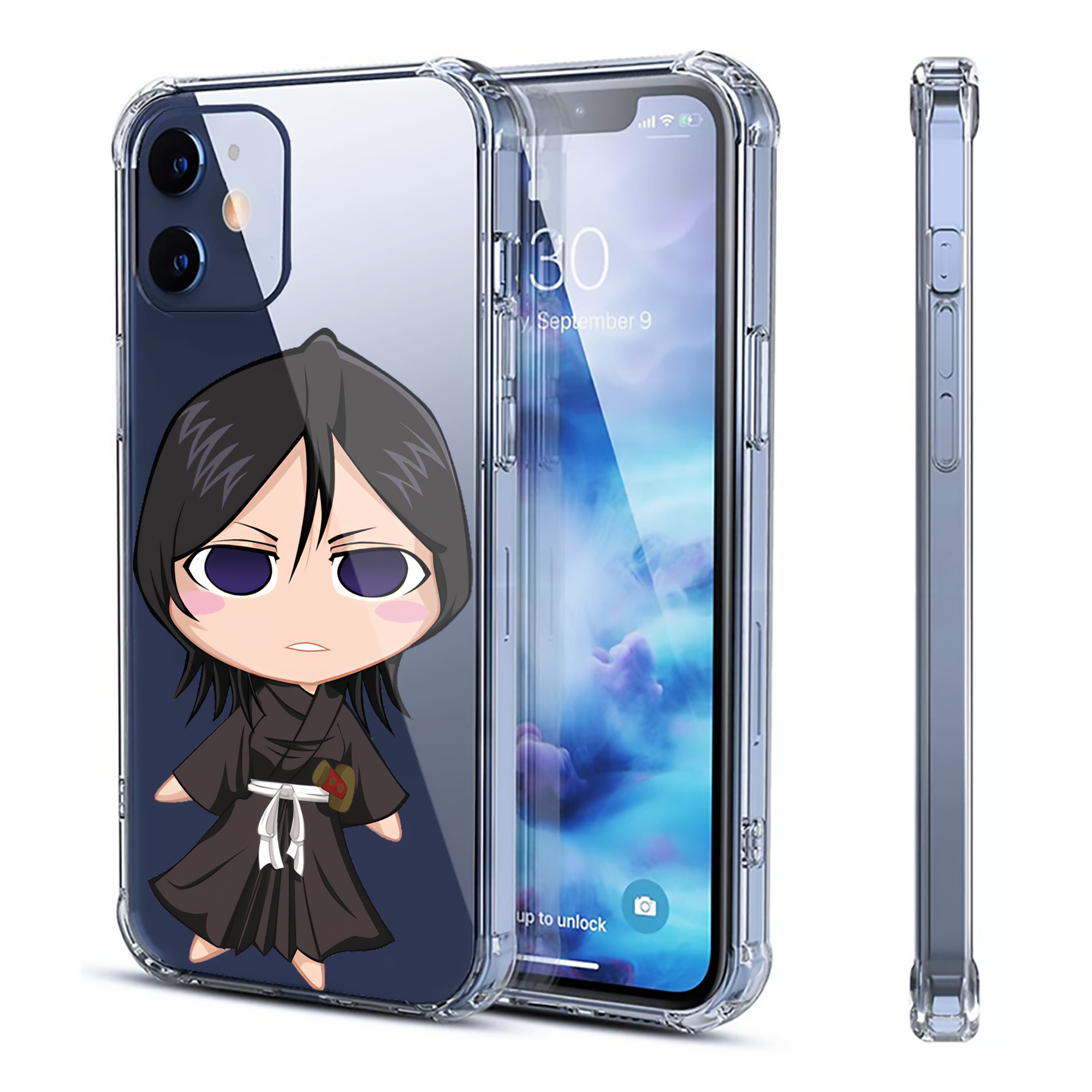 （画像用） ブリーチ 朽木ルキア BLEACH Kuchiki Rukia 【iPhone 12シリーズ対応】透明スマホケース（クリアソフトケース）